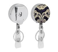 Bat Pattern Badge Reel Badge Holder Retractable Clip Retractable Badge Holders Nurse Badge Reel Badge Clip Nurse Badge Name Badge Holders with Clip Retractable Id Badge Holder