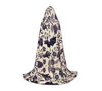 Bat Pattern Hooded Cape For Teenagers, Unisex Cloak Robe Hooded Halloween Costume Satin Witches Vampire Cloak Fancy Dress Up Children