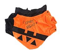 Bat Pattern Pet Costume | Machine Washable Polyester Dog Costume for Seasonal Events/Parties/Christmas | Easy On - Off Button Design | Soft & Sturdy Pet Apparel (S)