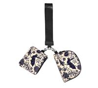 Bat Pattern Print Lightweight Wrist Strap Outdoor Sports Bag Daily Running Gym Travel Pouch