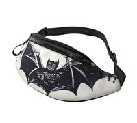Bat Pattern Printed Fanny Pack for Men Women Crossbody Waist Bag Pack Bum Bag with Adjustable Strap for Hiking Running Travel Cycling