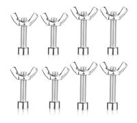 Bat Pins for Pottery Wheel, 4pcs 1" Bolts and 4pcs 1-1/4" Bolts and 8 Wing Nuts Set Stainless Steel Bat Pins Replacements Pottery Tools for Any Standard Wheel Head Ceramic Bat