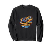 Bat Power Blast Baseball Strike Energy Graphic Sweatshirt