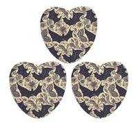 Bat Print Car Air Freshener, 3 Pcs Love form Hanging Air Freshener Cards, Long Lasting Fragrance Scented Cards for Car, Home, Office Black-style