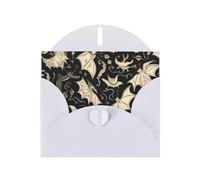 Bat Print Holiday Cards | Double Sided Glitter Cardstock | Christmas, Birthday, Valentine's Day, Wedding & Party Invitations | Envelopes Included