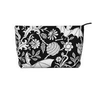 Bat Print Printed Corduroy Makeup Bag Cosmetic Pouch Portable Toiletry Organizer for Travel Daily Essentials Women Girls