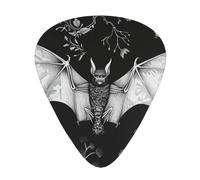 Bat Print Printed Custom 12 Pieces Guitar Pick In A Box,The Pick Makes Sound Clear, Ukulele, Electric Bass (0.46 0.71 0.96mm)