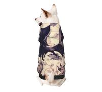 Bat Print Printed Dog Hoodie Soft Dog Sweatshirt Cute Cat Dog Clothes for Small Dogs Kitten Puppy, S
