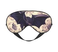 Bat Print Printed Eye Mask,Blackout Sleep & Eye Mask for Women,Sleep Mask with Adjustable Strap, Suitable for Both Bedtime and Travel