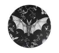 Bat Print Printed Gaming Mouse Pad 1 PCS, Round Non-Slip Rubber Base Laptop Mousepad Desk Mat for Gamer, Office, Home