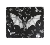 Bat Print Printed Gaming Mouse Pad 8x7.6 Inches, Non-Slip Rubber Base Laptop Mousepad Desk Mat with Stitched Edges for Gamer, Office, Home