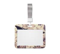 Bat Print Printed ID Badge Holder with Lanyard, Clear Plastic Badge Holder for Work, School, Hospital, Security - Water Resistant & Dirt Proof