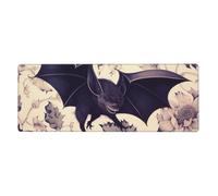 Bat Print Printed Kawaii Anime & Individuality Desk Mat 11.8"X31.5" Non-Slip Rubber Keyboard Pad & Computer Desk pad, for Home, Office,Study,Gaming