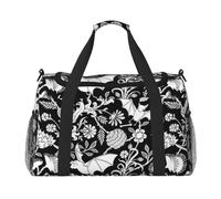 Bat Print Printed Travel Duffel Bag, Large Capacity Hand Luggage Foldable Carry On Bag for Flight Travel Sports