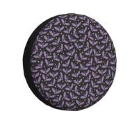 Bat Purple Rv RV Spare Tire Cover Adjustable 14-17 Inch Tire Covers for Trailers, SUVs, Trucks and Many Vehicles, Car Accessories