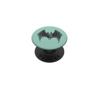 Bat scary skull face creepy halloween black vintage graphic PopSockets Adhesive PopGrip