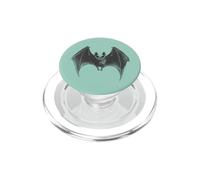 Bat scary skull face creepy halloween black vintage graphic PopSockets PopGrip for MagSafe