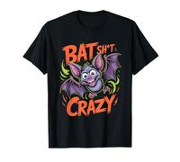 Bat Sh T Crazy Cartoon Bat Halloween Humor T-Shirt