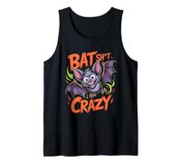 Bat Sh T Crazy Cartoon Bat Halloween Humor Tank Top