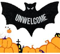 Bat Shaped Coir Rug Mats,Unwelcome Shaped Bat Coir Mat,Bathroom Doormat Entrance Rugs, Front Doors Mats Gift,(1Pcs)