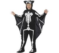 Bat Skeleton Fancy Dress Costume Kids Medium - Age 7-9