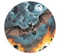 Bat Skimming Night 1000 Pieces Jigsaw Puzzles 12 Years And Up Art Round Jigsaw Puzzles Unique Challenge Family Game Stress Reliever Expert Skill Level 1000pcs (67.5x67.5cm)