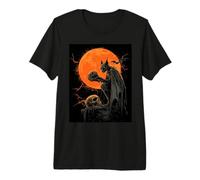 Bat Skull Goth Moon Men Black Gothic Women Skull Bat Premium T-Shirt