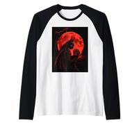 Bat Skull Goth Moon Men Black Gothic Women Skull Bat Raglan Baseball Tee
