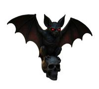 Bat Skull Wall Lamp,Gothic Bat Skull Night Light - 3D Embossed Horror Decor for Dark Ambiance, Collector’s Night Light & Macabre Gift, for Halloween Party and Home Decor