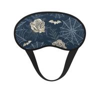 Bat Spider Web Sleep Mask for Women Men Soft Blackout Eye Mask | Rose Eye Cover for Sleeping Adjustable Strap Travel Blindfold for Home Office