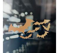 BAT SWARM Car/Window/Wall/Laptop Halloween Vinyl Decal Sticker (Gold)