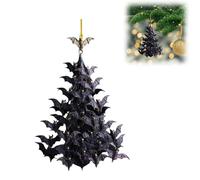 Bat Swarm Tree Ornament, Gothic Halloween Bat Swarm Hanging Decorations, Flying Bats Ornaments for Christmas Tree, for Party Halloween Home Garden