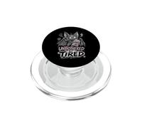 Bat Unbothered Tired Goth Introvert Night Owl PopSockets PopGrip for MagSafe