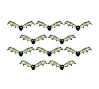 Bat Wall Decor - Glowing Stickers, Spooky Ornament | Festival Halloween Accent, Scary Flying Figures for Yard Party Front Door Porch Haunted House Classroom Bathroom Bedroom Setup for Decoration