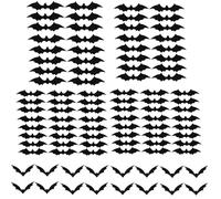 Bat Wall Sticker Halloween Decoration Adhesive PVC Clings Realistic Flying Bat Wall Decals for Living Room Classroom Easy Install Halloween Decorations