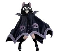 Bat Wearable Hooded Blanket, Cute Bat Design Halloween Blankets, Blanket Hoodie Soft With Wings, Comfortable Blankets For Cosplay