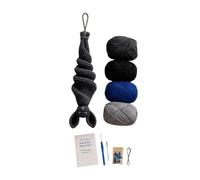 Bat Wind Spinner Crochet Kit, DIY Spiral Craft for Beginners | Premium yarn Bat Wind Spinner Crochet Kit, beginner-friendly DIY craft for Halloween home decor Grey