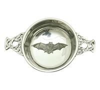 Bat Wings Chrome Plated Steel Quaich Bowl Scottish Quaich 24