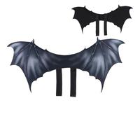 Bat Wings Pet Costume - Plush Fabric Wing Set, Adjustable Harness Wings | Halloween Dog Accessory Devices, Scary Animal Dress Scheme, Clothes