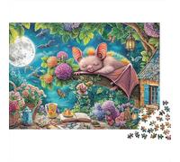 Bat Wizard 300 Piece Cartoon Style Wooden Jigsaw Puzzle - Brain Game, Home Décor, Relaxing & Educational Fun (Family Puzzle)