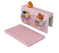 BATALEE Baby Bath Kneeler and Elbow Rest Pad Set, Non-Slip Painless Thick Kneeling Pad - Foam Kneeling Pad for Bathing Babies - Knee Saver & Arm Support with 4 Pockets Toy Organiser