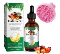 Batana Oil for Hair Growth with Scalp Massager, 100% Pure & Natural Raw Batana Oil from Honduras, Repairs Demaged Hair, Reduce Hair Loss for Healthier Thicker Fuller Hair 60ML