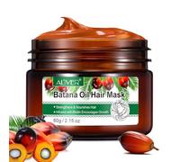Batana Oil Hair Mask for Hair Growth, 100% Natural Hair Growth Oil, Batana Oil Organic Prevent Hair Loss with Rosemary and Biotin, Helps with Frizz, Split Ends, Texture & Shine for Men & Women - 60g