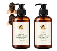 Batana Oil Shampoo for Hair Growth, Shampoo to improve thinning hair, Rosemary Biotin Volumizing Hair Wash, Nourishing Scalp Moisturizing Wash, Natural Plant-based Strengthening Care Product (2pcs)