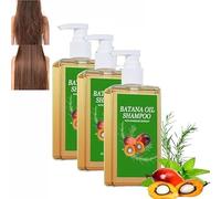 Batana Oil Shampoo, Shampoo De Batana Para La Caida Del Cabello,Batana Oil Shampoo with Rosemary Extract,Batana Oil Rosemary Shampoo for All Hair Types (3 pcs)