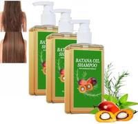 Batana Oil Shampoo, Shampoo De Batana Para La Caida Del Cabello, Natural Hair Loss Shampoos with Rosemary Extract, Hydrating, Nourishing & Regenerating Hair-Soft and Fluffy for All Hair Types (3 Pcs)
