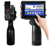 BatanE Handheld Inkjet Printer Gun Printing Height 2~12.7mm Inkjet Coder with Quick Dry Ink Cartridge & 4.3 Inch Touch Screen, for Text QR Code/Barcode/Batch Number/Label/Image/Date
