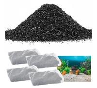 Batator Activated Carbon Inserts for AquaClear 70 Aquarium Filter,Carbon Media for Fluval up to 40-70 Gallons Aquariums,Charcoal for Fish Tank Filter A1386-4 Pack (155g/bag)