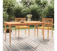 Batavia Table 150x90x75 cm Solid Wood Teak Berkfield Home Brown One Size