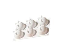 Batch Casting Form Peach Inspired, Silicone 6 Cavity Mold for Studio Makers, Easy Turnout Handling, Display Shape Creation Tray Peach Silicone Mold Wax Casting Tray Plaster Decor Easy Release Six